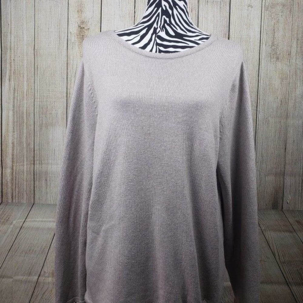 Pure Jill Natural Tan Side Tie Sweater Size 1X